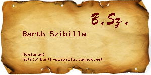 Barth Szibilla névjegykártya